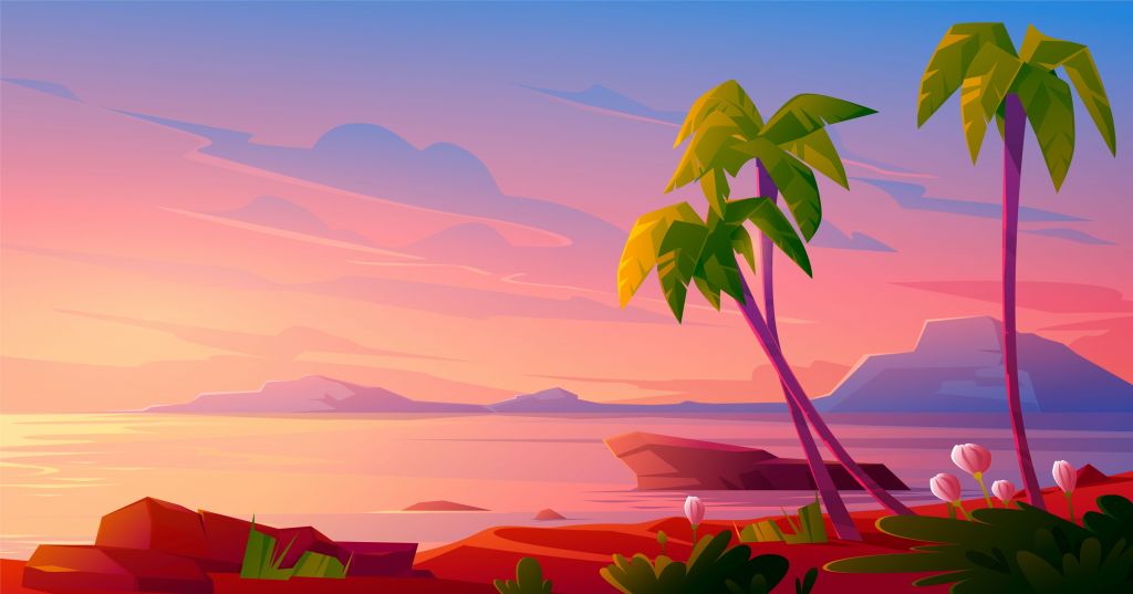 Plage rose