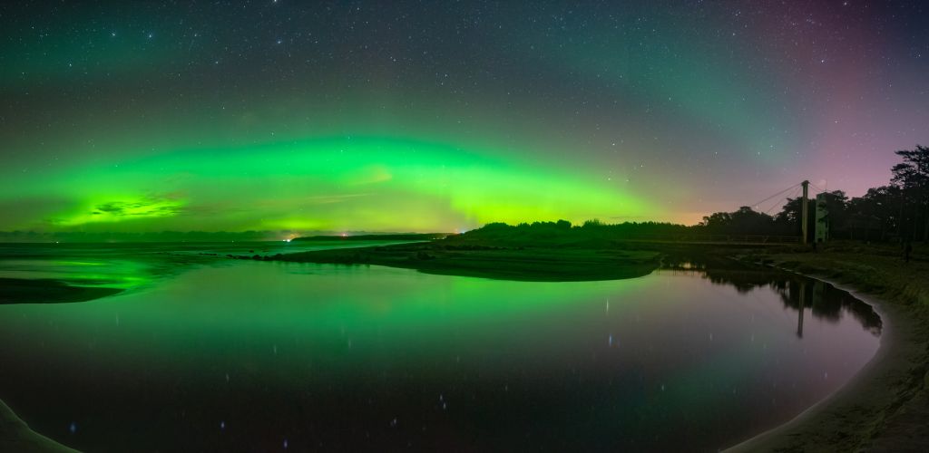 Une aurore boréale brillante