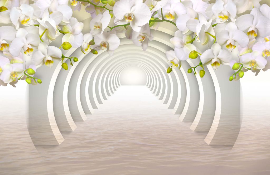 Tunnel avec orchidées