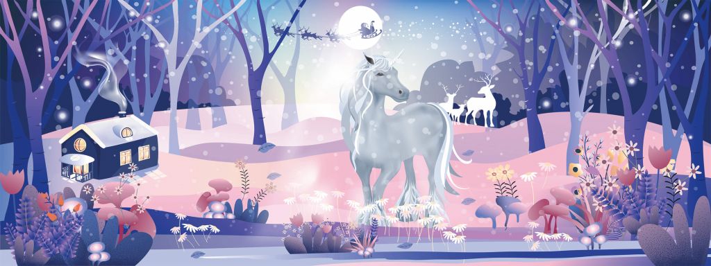 Licorne dans la neige