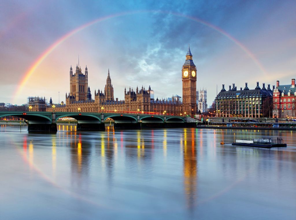 Arc-en-ciel sur Londres