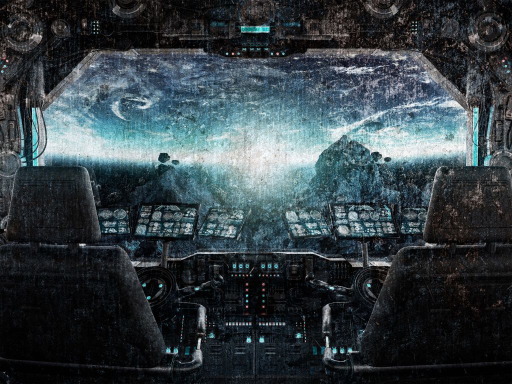 Cockpit d'un vaisseau spatial