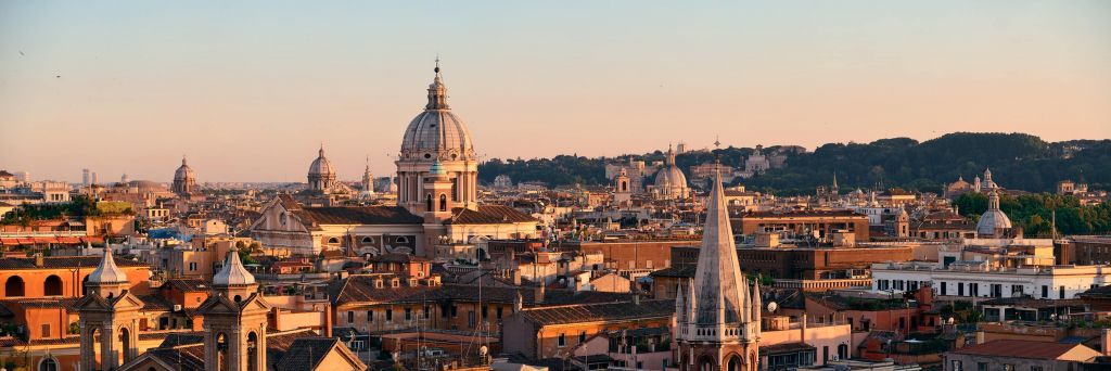 Vue du toit de Rome