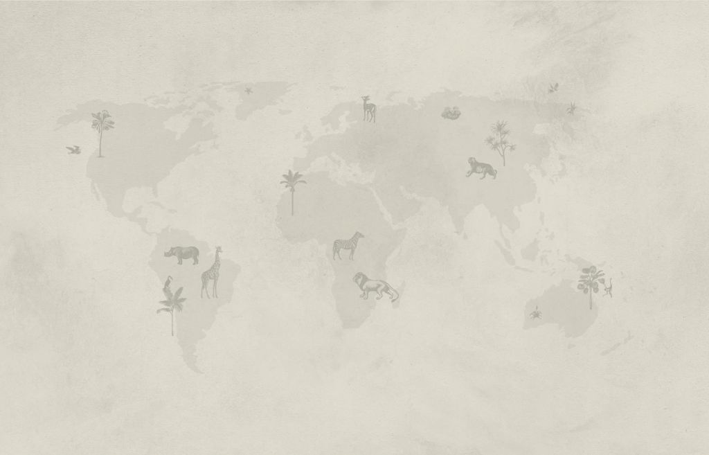 Croquis de la carte du monde en vert