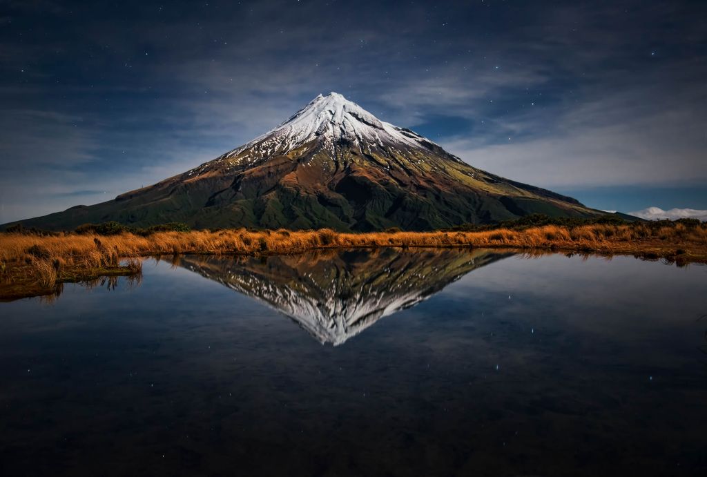 Mount Taranaki - A Starry Night