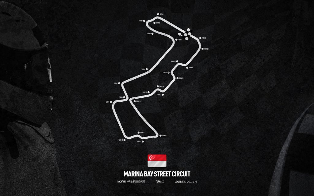 Circuit de Formule 1 - Marina Bay Street Circuit - Singapour
