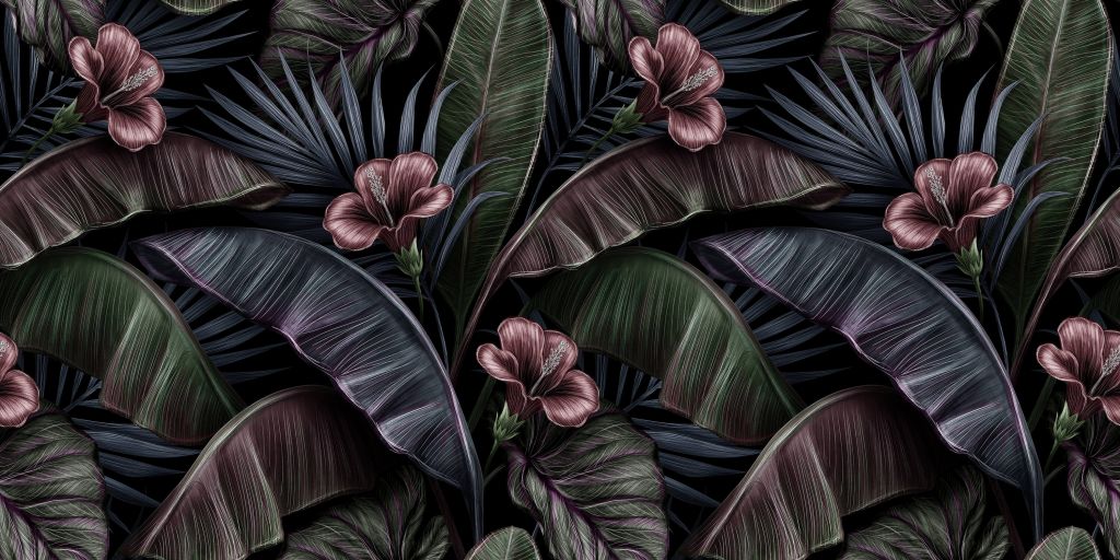 Hibiscus tropical motif
