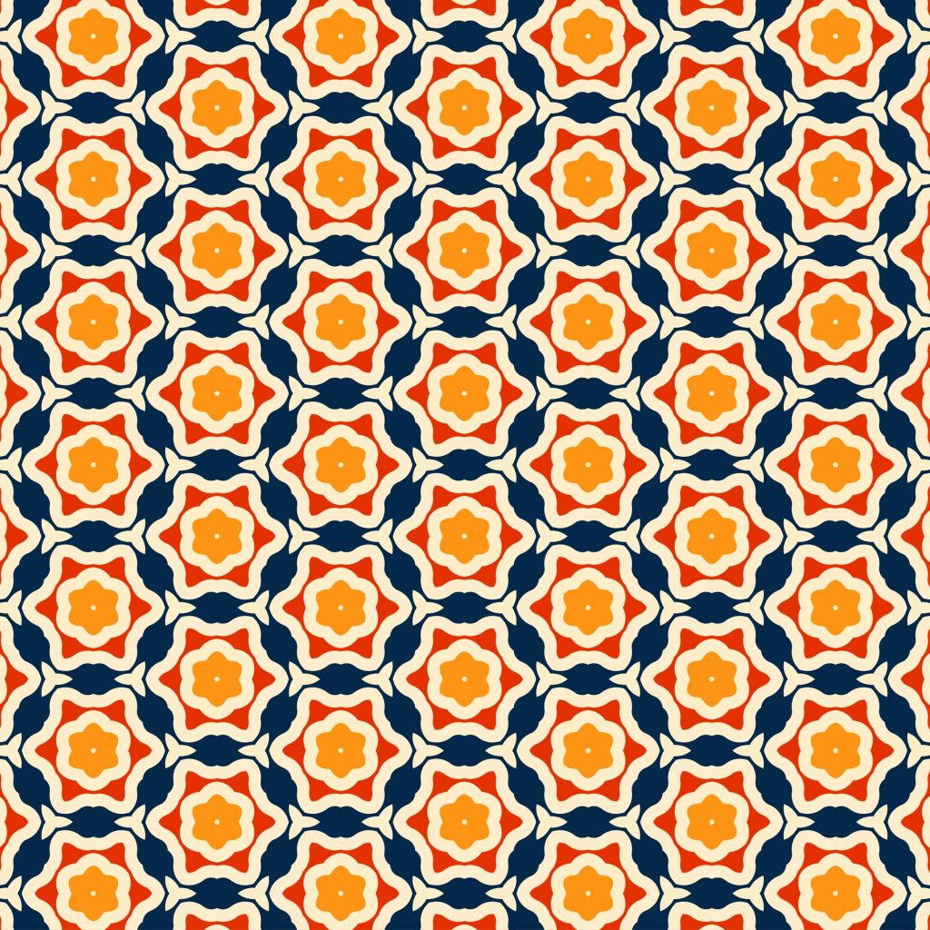 Motif coloré années 60