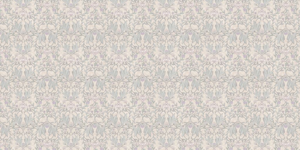 Damas floral Morris - beige neutre