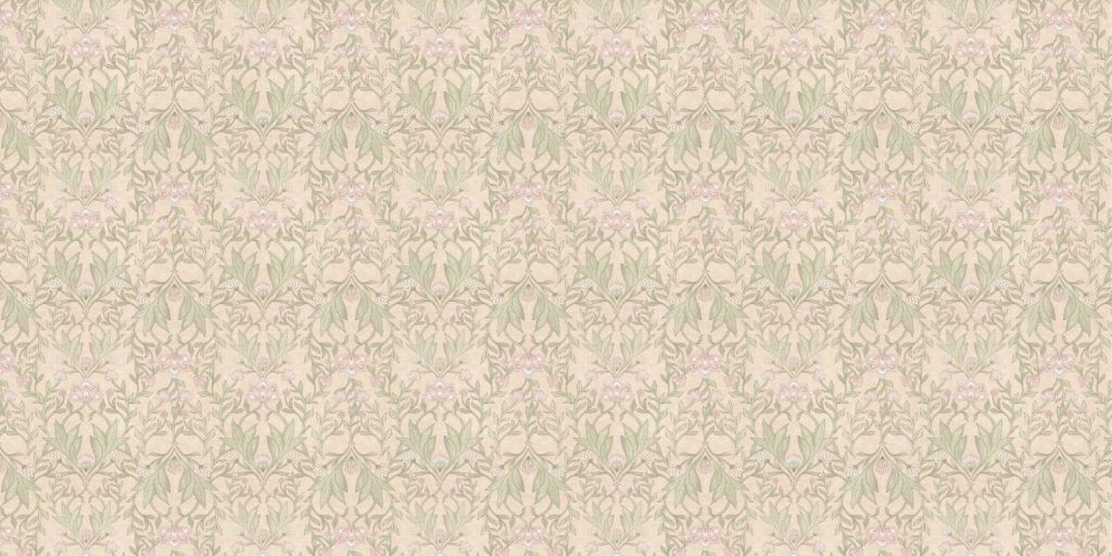 Damas floral Morris - pêche fuzz