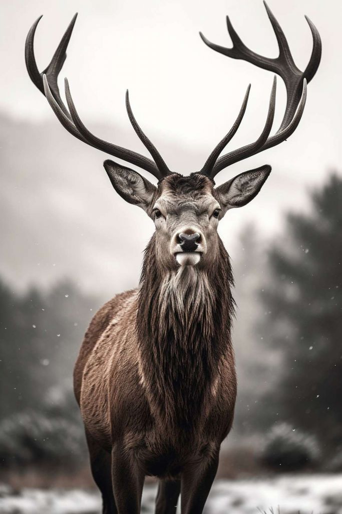 Le roi de l'hiver Le regard du cerf