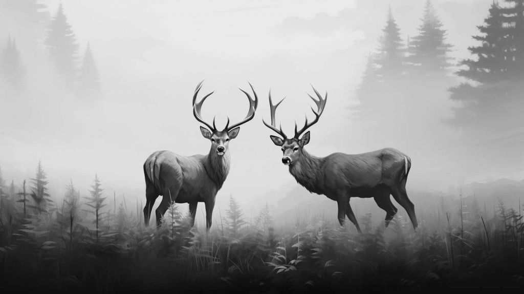 Symétrie des cerfs de la forêt brumeuse