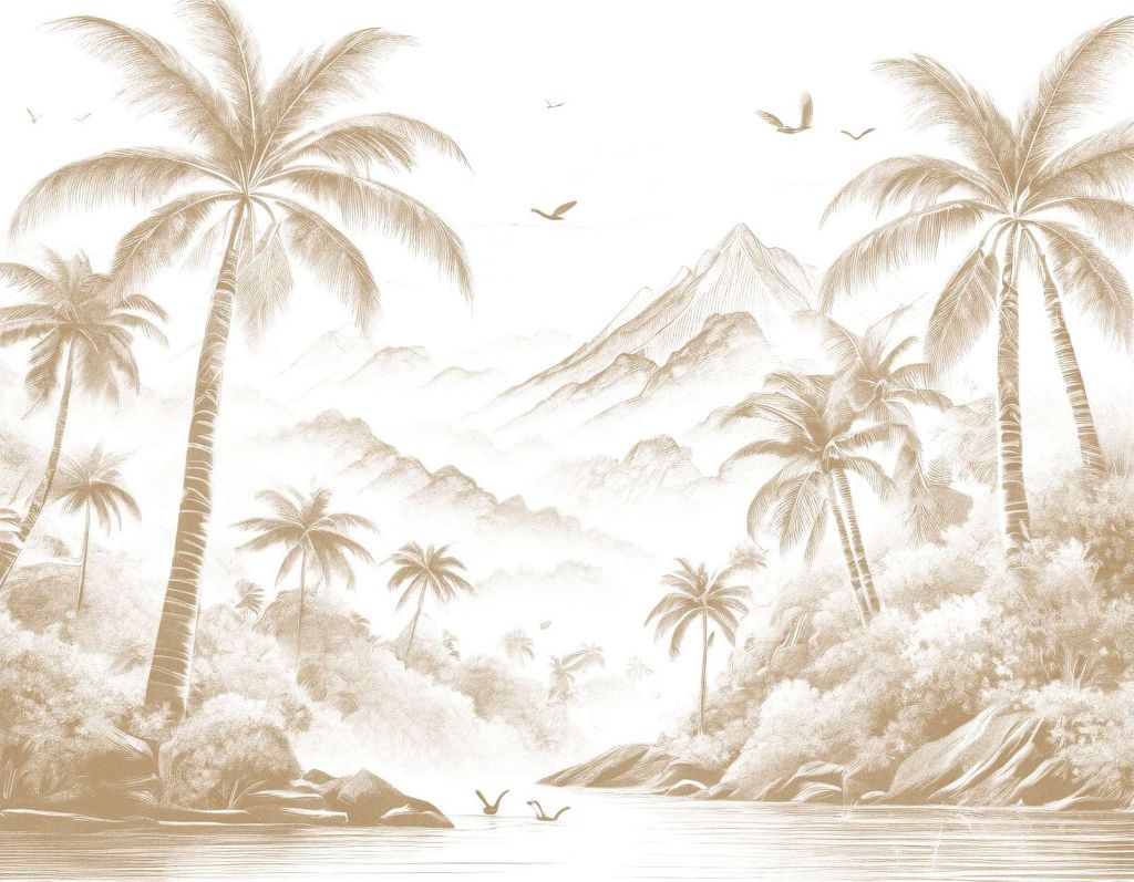 Baie Paisible aux Palmiers, taupe
