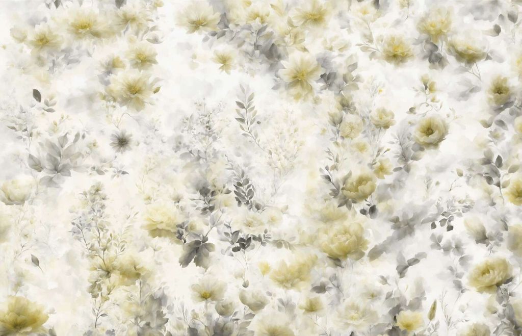 Ambiance florale délicate - jaune