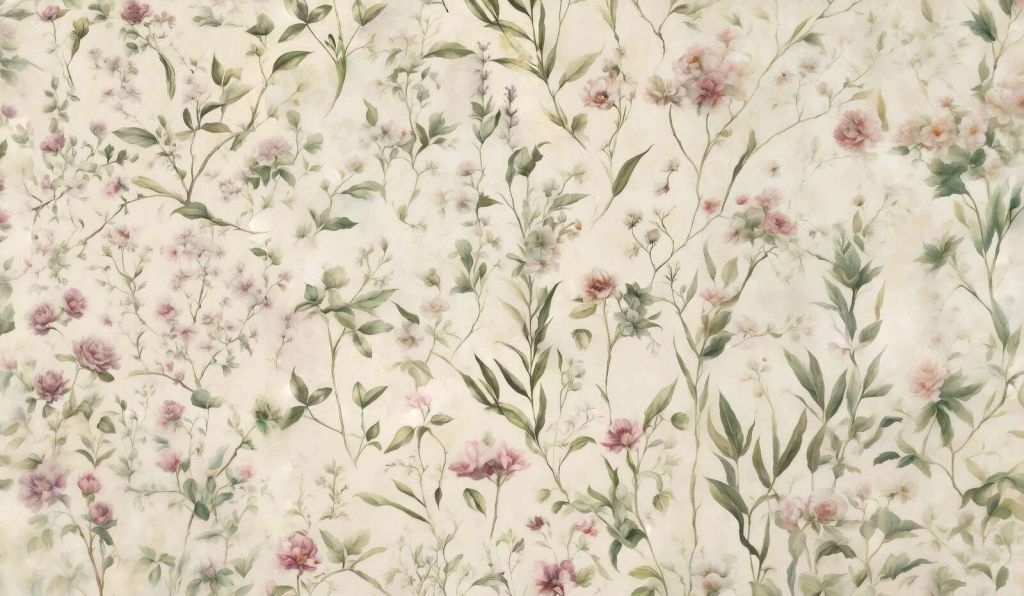 Herbier délicat - beige