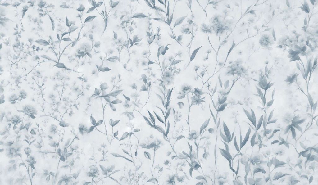 Herbier délicat - bleu clair