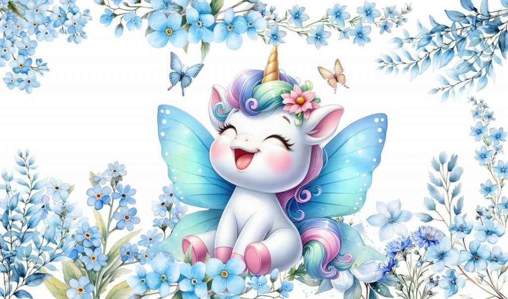 Fées Heureuses Licorne et Fleurs