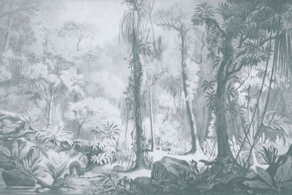 Forêt tropicale - bleu
