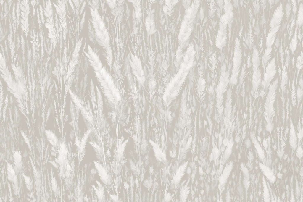 Mur de graminées - gris