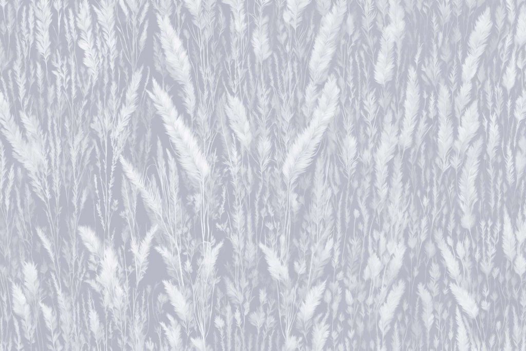 Mur de graminées des champs - bleu