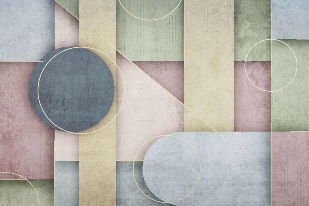 Jeu pastel géométrique doux