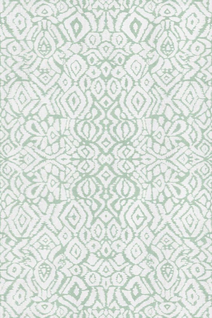 Motif ikat vert menthe avec ornements