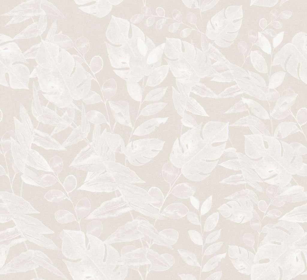 Ton-sur-ton feuilles tropicales