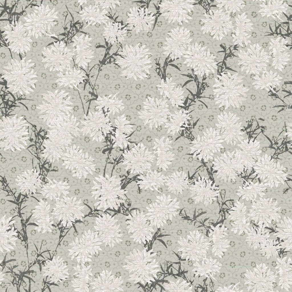 Chrysanthèmes blancs en vert sauge