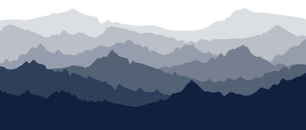 Paisibles couches de montagnes bleues