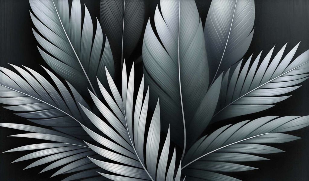 Des plumes fraîches dans des tons gris doux.