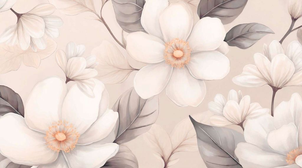 Fleurs de magnolia douces en crème