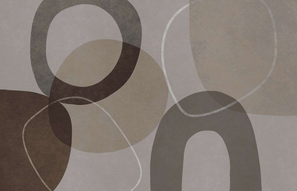 Formes et contours du milieu du siècle gris brun