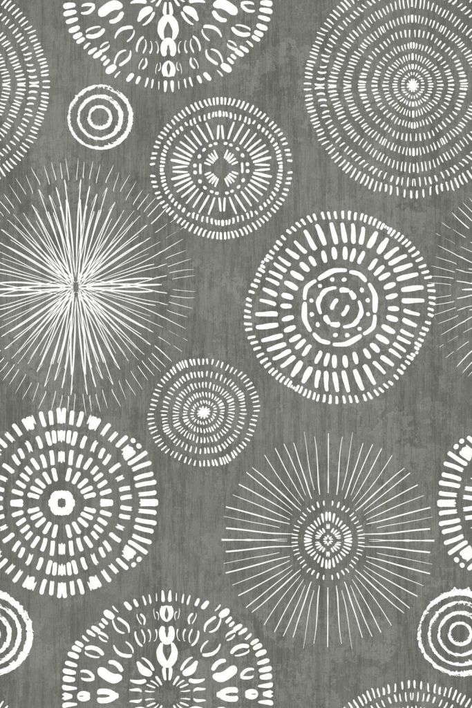 Cercles bohèmes gracieux blancs et gris