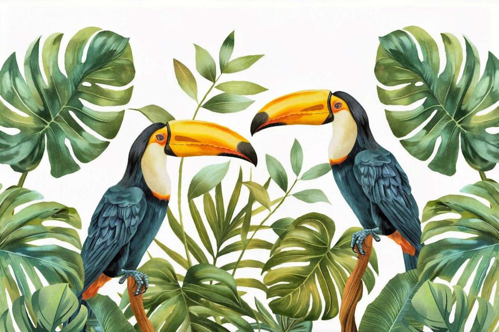 Aventure du toucan de la jungle tropicale