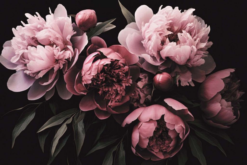 pivoines opulentes fleurs romantiques rose pastel