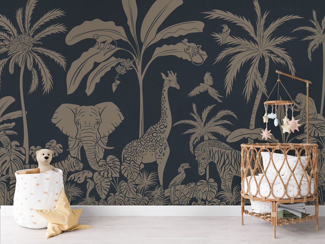 Monochrome Jungle - Blue Vintage