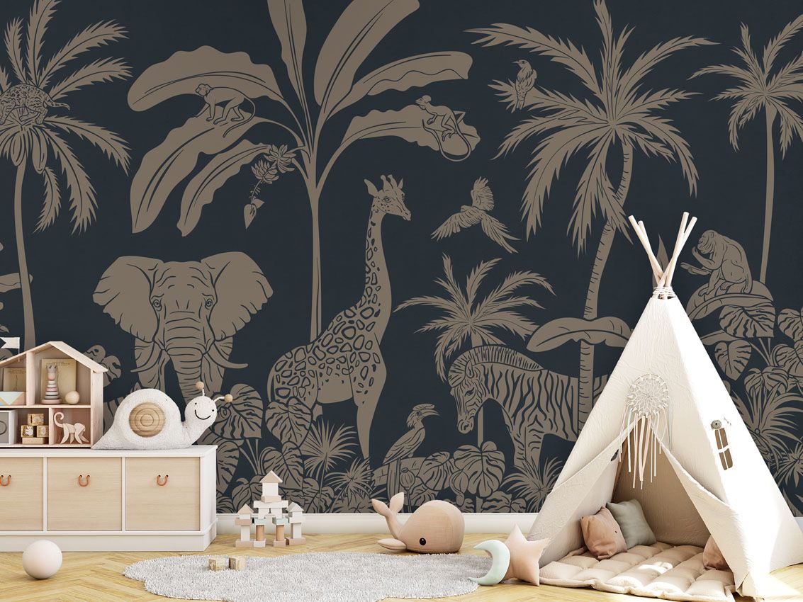 Monochrome Jungle - Blue Vintage