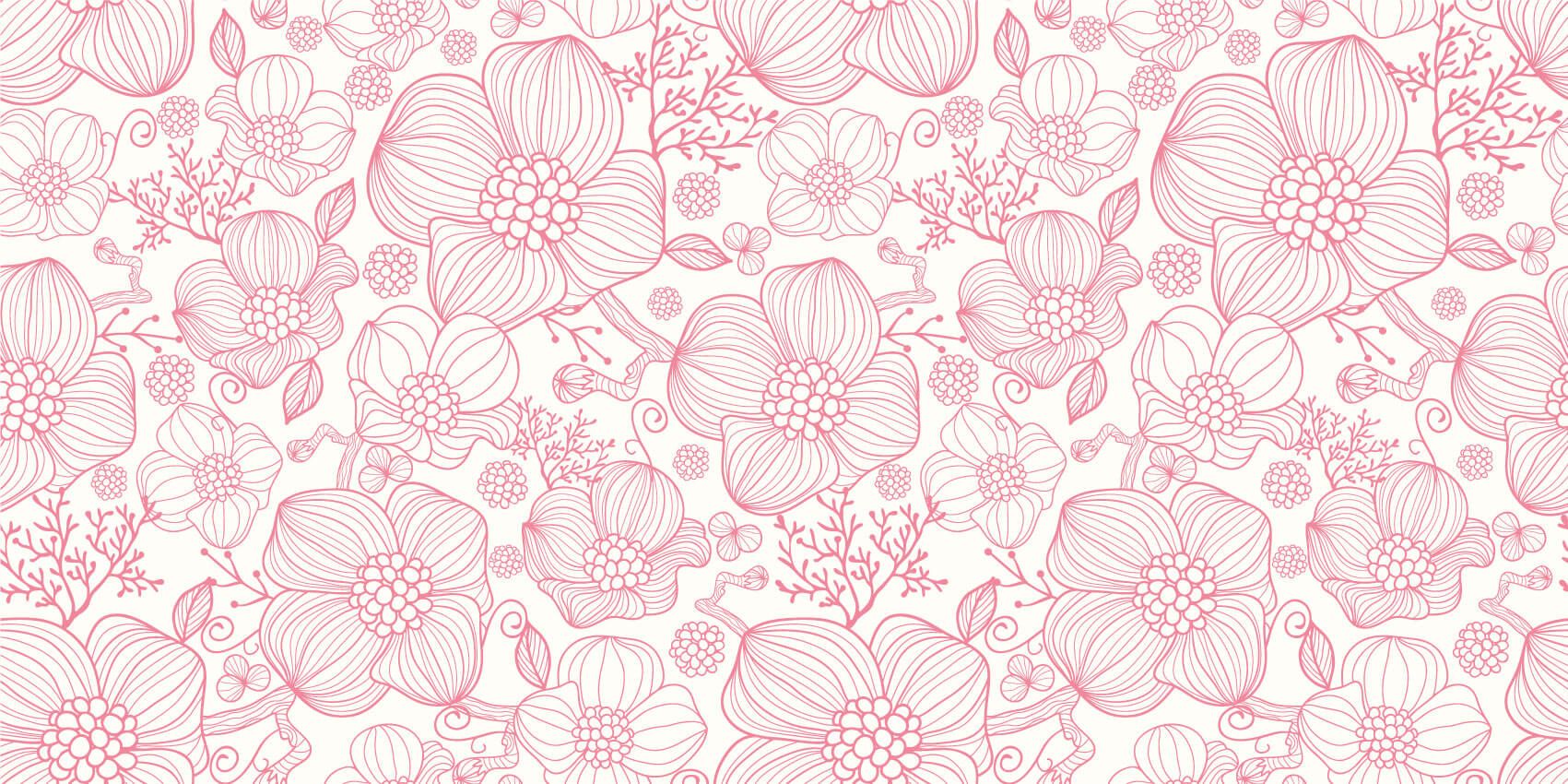 Patterns for Kidsroom - Grandes fleurs roses - Chambre à coucher