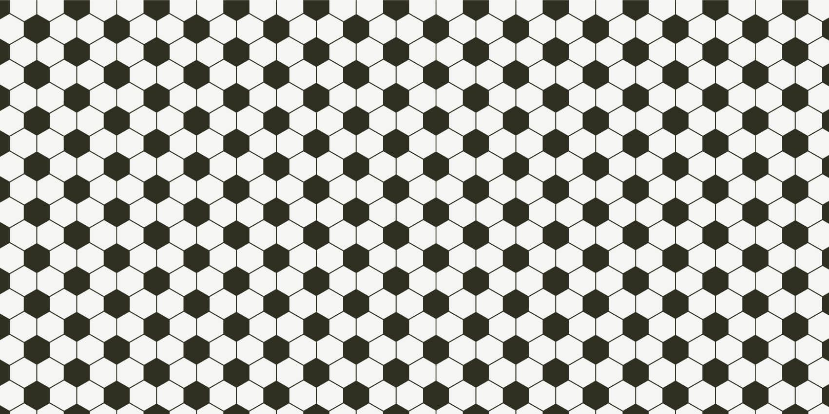 Football - Polygones géométriques noir et blanc - Chambre des enfants