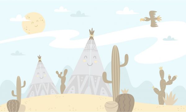 Tipis dans le désert