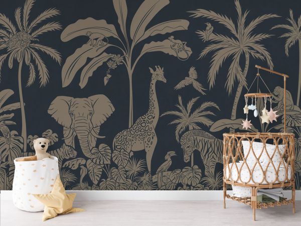 Monochrome Jungle - Blue Vintage