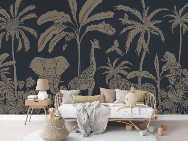 Monochrome Jungle - Blue Vintage