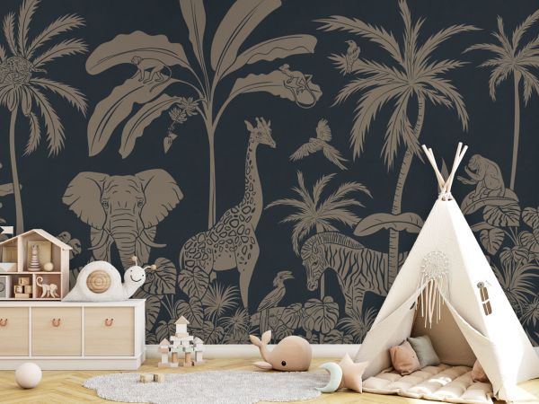 Monochrome Jungle - Blue Vintage