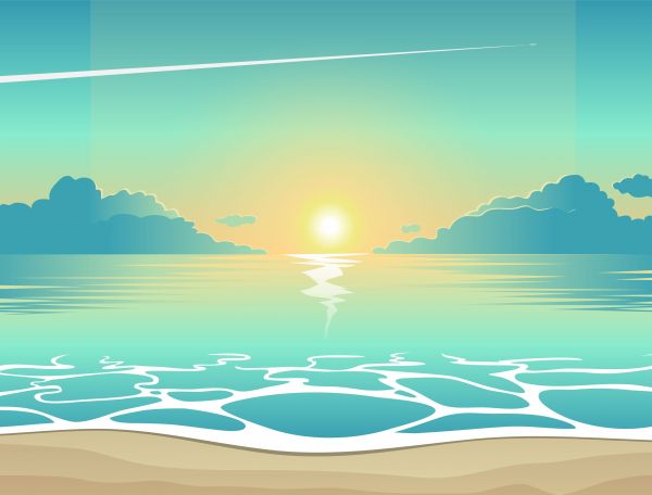 Lever de soleil dessiné