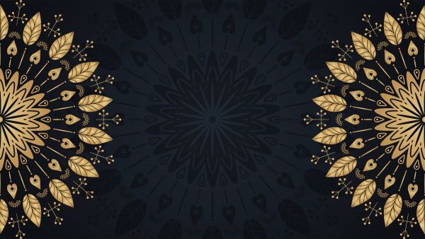 Feuilles dans les mandalas