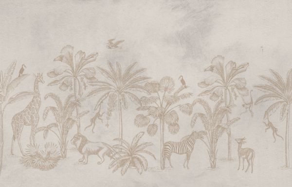 Animal jungle taupe