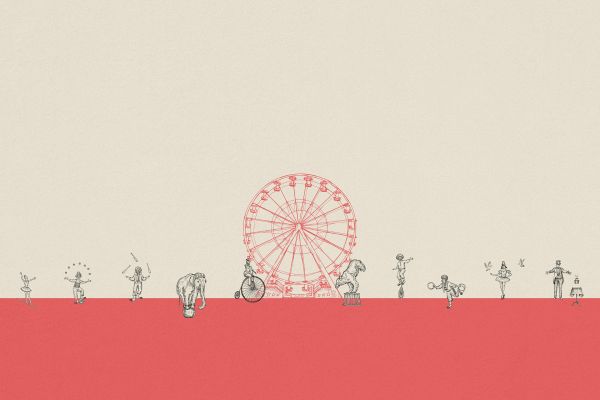 Personnes et animaux du cirque