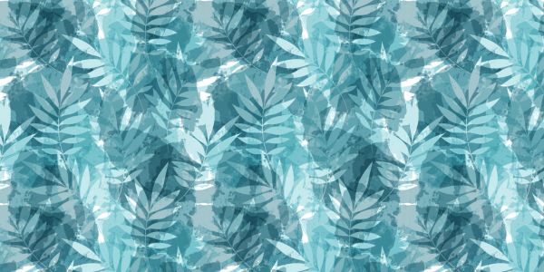 Feuilles en aquarelle bleu canard