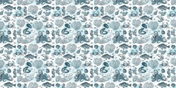 Ensemble Monochrome de la Vie Marine