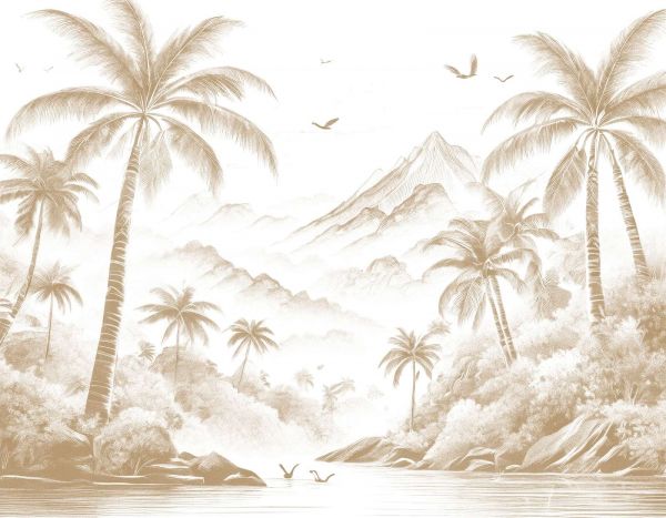 Baie Paisible aux Palmiers, taupe